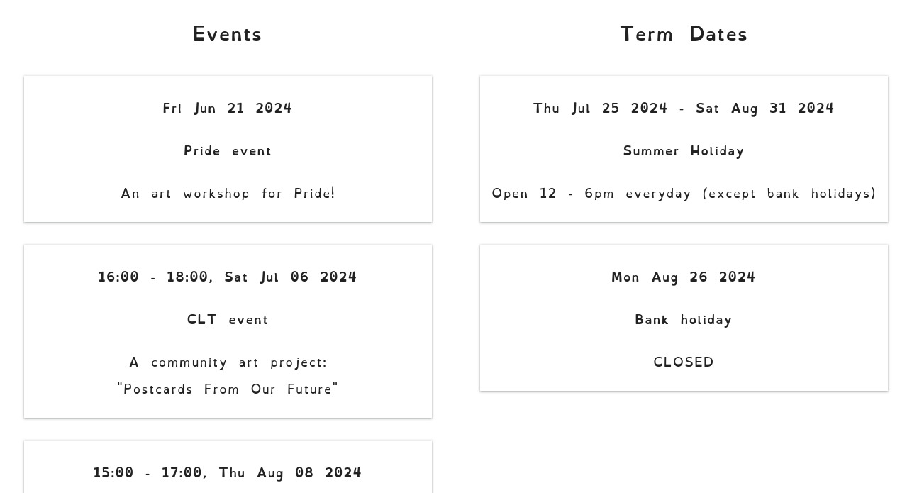 Screenshot of calendar entries displayed in HTML
        on a web page.